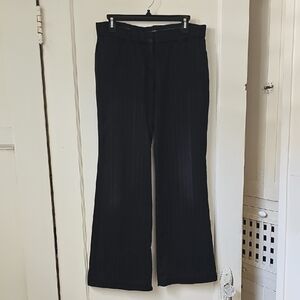 Express Black Pinstripe Trousers (8)